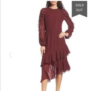 NWT Cooper Street asymmetrical ruffle dress